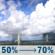 Thursday: A slight chance of rain showers between 8am and 11am, then a chance of showers and thunderstorms between 11am and 2pm, then showers and thunderstorms likely. Partly sunny. High near 84, with temperatures falling to around 80 in the afternoon. South wind 3 to 12 mph, with gusts as high as 22 mph. Chance of precipitation is 70%. New rainfall amounts between three quarters and one inch possible. Thursday: Chance Showers And Thunderstorms