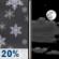 Saturday Night: Slight Chance Light Snow then Partly Cloudy